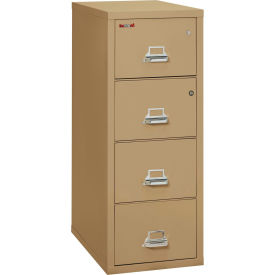 4 Drawer Vertical Safe-In-File Legal 20-13/16"Wx31-9/16"Dx52-3/4"H Sand