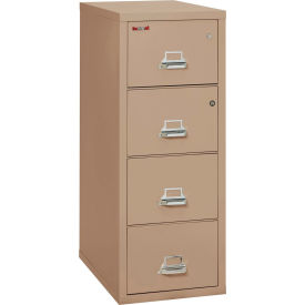 4 Drawer Vertical Safe-In-File Legal 20-13/16"Wx31-9/16"Dx52-3/4"H Taupe