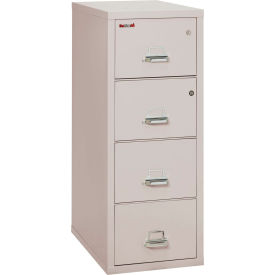 4 Drawer Vertical Safe-In-File Legal 20-13/16"Wx31-9/16"Dx52-3/4"H Platinum