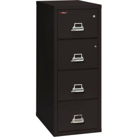 Fireproof 4 Drawer Vertical Safe-In-File Legal 20-13/16"Wx31-9/16"Dx52-3/4"H Black