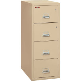 4 Drawer Vertical Safe-In-File Legal 20-13/16"Wx31-9/16"Dx52-3/4"H Parchment