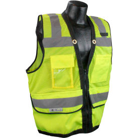Type R Class 2 Heavy Duty Surveyor Safety Vest, Zipper, 5XL, Orange