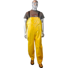 AquaRad RB33-NSYY-4X, 0.25mm TPU/200D Nylon Rain Bibs, Yellow, 4XL