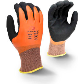 Latex Dipped Gloves, 13 Gauge, Orange/Black, 2XL, 1 Pair