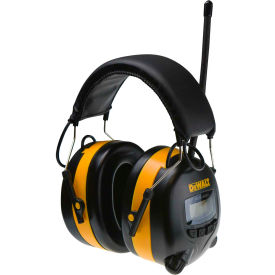 Earmuff With Digital AM/FM, NRR 25dB, Black/Yellow