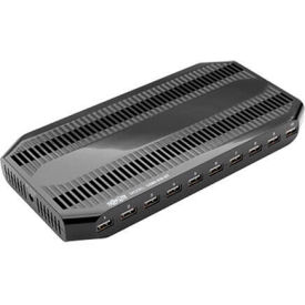 10-Port USB Charging Station with Adjustable Storage Brackets, 5V/2.4A USB Charger Output
