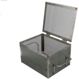 Perforated Basket 10-9/16"L x 8-7/16"W x 6-1/4"H Plain Steel - Price Each for Qty 5+