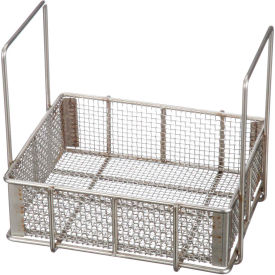 Wire Basket 11"L x 9"W x 3-1/2"H 0.25" Wire - Stainless Steel - Price Each for Qty 5+