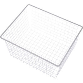 Wire Tote Basket - White 18-1/4"L x 17"W x 11-1/4"H Plain Steel Price Each for Qty 5+