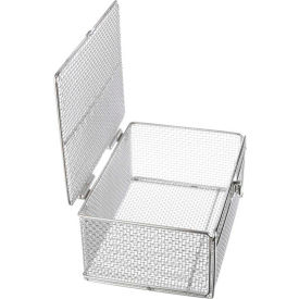 Basket With Lid 14"L x 10"W x 6"H 0.25" Wire - Stainless Steel - Price Each for Qty 1-4