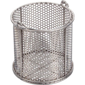 Perforated Round Basket 8-5/8"Dia x 8-1/4"H Stainless Steel - Price Each for Qty 1-4