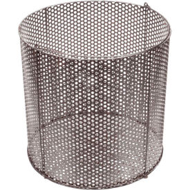 Perforated Round Basket 12-3/4"Dia x 12-3/8"H Plain Steel - Price Each for Qty 1-4