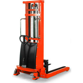 Battery Operated Power Lift Stacker - 2200 Lb. Capacity - 138" Lift
