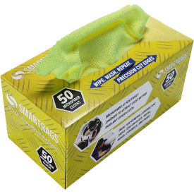 Microfiber Cleaning Cloths, 12" x 12", Yellow, 50 Rags/Box