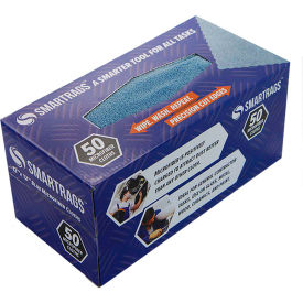 Microfiber Cleaning Cloths, 12" x 12", Blue, 50 Rags/Box