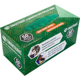 Microfiber Cleaning Cloths, 12" x 12", Green, 50 Rags/Box