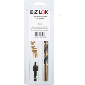 Threaded Insert Installation Kit for Hard Wood - Brass - 10-32