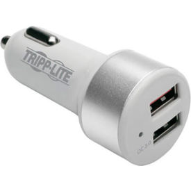 Dual-Port USB Car Charger with Qualcomm Quick Charge 3.0 Technology, White