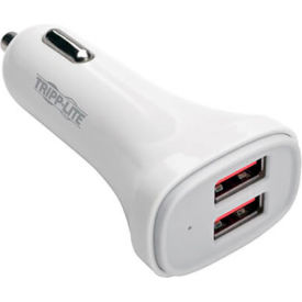 Dual-Port USB Car Charger for Tablets and Cell Phones, 5V 4.8A / 24W, White