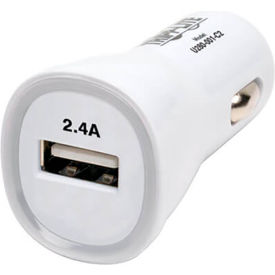 USB Tablet / Phone Car Charger, 5V 2.4A / 12W, White