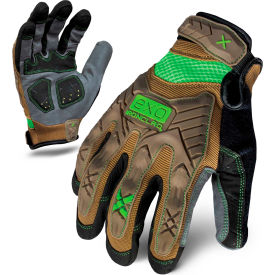 EXO2-PIG-04-L Project Impact Gloves, Brown, 1 Pair, L