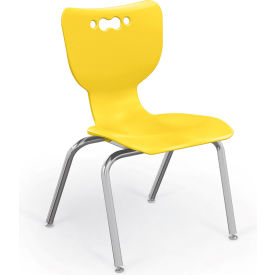 14" Plastic Classroom Chair - Yellow
