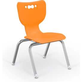 Hierarchy 12" Plastic Classroom Chair - Orange