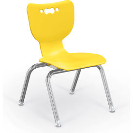 12" Plastic Classroom Chair - Yellow
