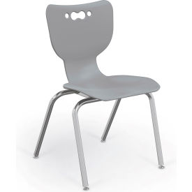 Hierarchy 18" Plastic Classroom Chair - Gray