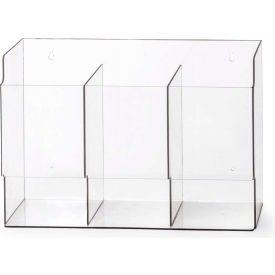 Triple Acrylic Surgical Glove Box Dispenser, 17"W x 7"D x 11-3/8"H