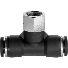 Push to Connect Tube Fitting - Nylon Plastic - Tee Adapter - 5/32" Tube OD x 1/4" NPT Female