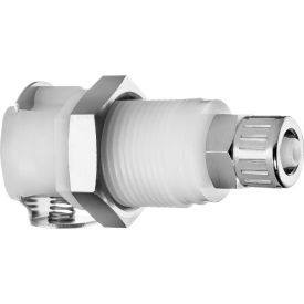 Quick Disconnect Tube Ftg Straight Adapter w/Auto Shut-Off - 1/4" Bulkhead Socket x 1/4" Comp