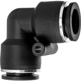 Push to Connect Tube Fitting - Nylon Plastic - 90 Degree Elbow Connector - 1/2" Tube OD