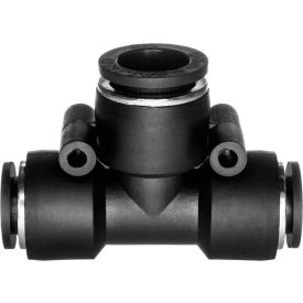 Push to Connect Tube Fitting - Nylon Plastic - Tee Reducer - 3/8" Tube OD x 1/4" Tube OD