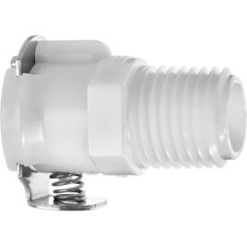 1/8" Socket x 1/8" Male NPT - Quick Disconnect Tube Fitting Straight Adapter w/Auto Shut-Off