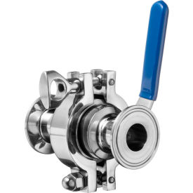 304 SS Easy to Maintain Sanitary Ball Valve with Clamp Fittings - for 1-1/2" Tube