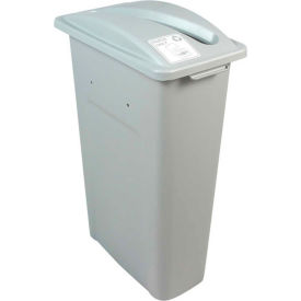 Waste Watcher Single - Paper Only, 23 Gallon, Gray