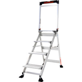 Jumbo Step Aluminum Ladder - 375 lb. Capacity, 4 Step