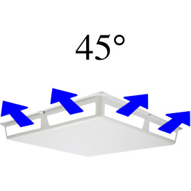 Commercial 45° Magnetic Diffuser Cover 24" x 24", Fits 1" Drop Ceiling Grid Systems