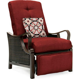 Ventura Outdoor Luxury Recliner, Crimson Red
