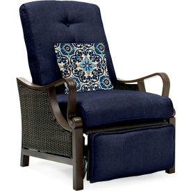 Outdoor Luxury Recliner, Navy Blue