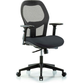 Mesh Back Antibacterial Industrial Chair, Vinyl Seat, Carbon
