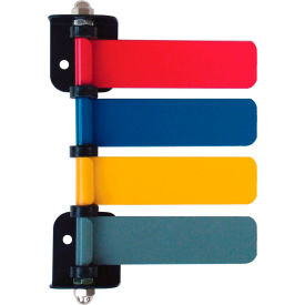 4-Flag Room ID System, 4"L Aluminum Flags, 1/PK