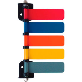 5-Flag Room ID System, 4"L Aluminum Flags, 1/PK