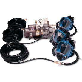 Full Mask Low Pressure System, 3 Workers, 100' Hose