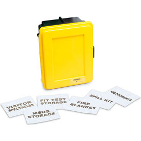 Generic Yellow Wall Case w/ Label Kit & 1 Shelf, Medium