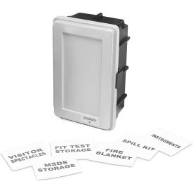 White Wall Case w/ Label Kit & 1 Shelf, Medium