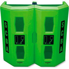 High-Viz Heavy Duty Dual SCBA Wall Case, Green