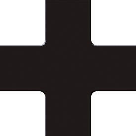 Accuform PTP212BK Tough-Mark Floor Marking Shape, 6"x6" Quad Corner, Black