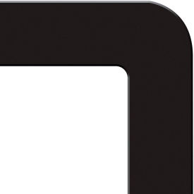 Floor Marking Shape, 6"x6" Rounded Corner, Black